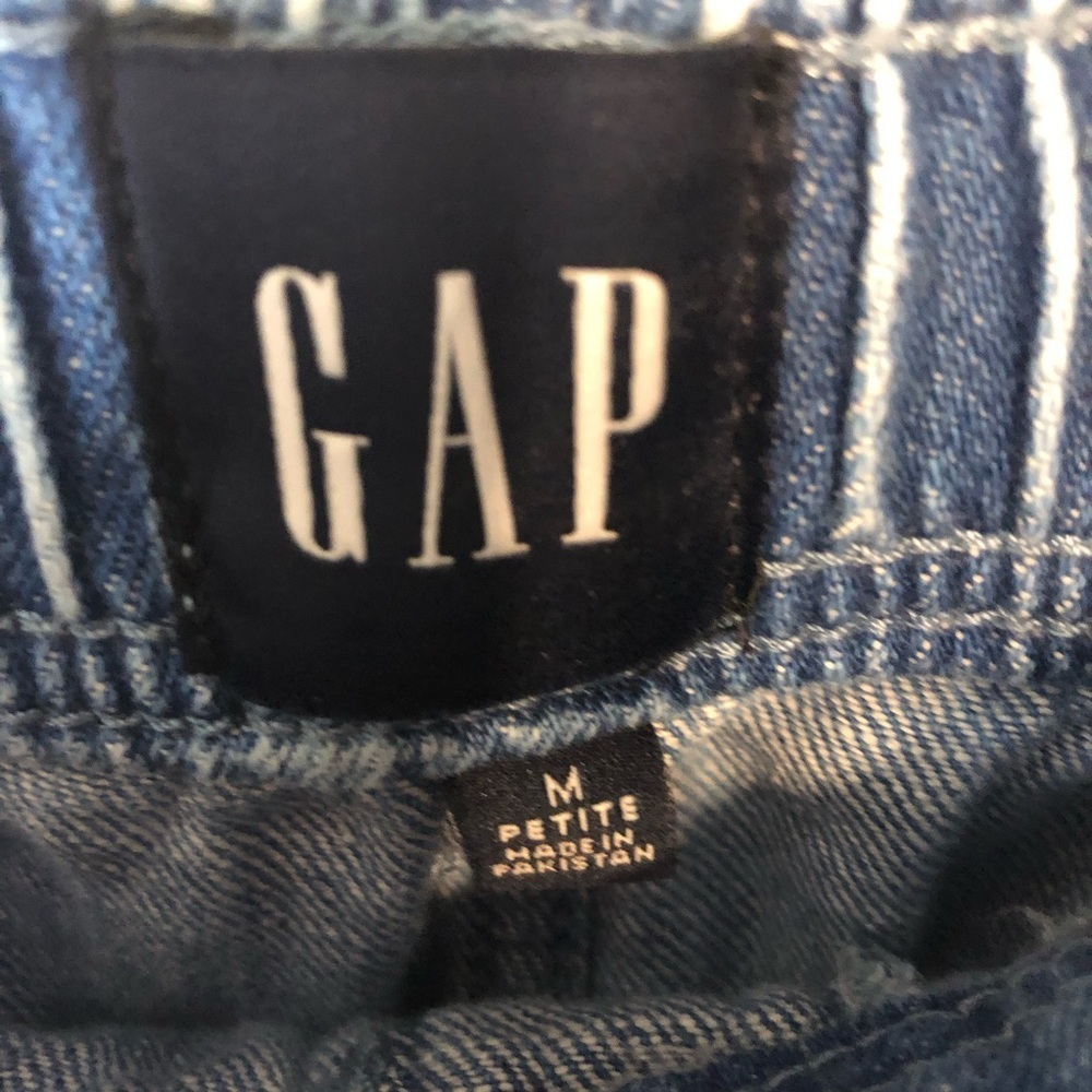 Gap Drawstring Relaxed Easy Jean Mid-Rise Super Soft Sz Medium Petite Distressed - Picture 4 of 7